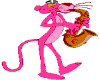 pink panther playing mus