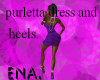 purpletta dress and heel