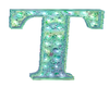 teal mix letter T