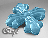Sky Blue Chromed Cross