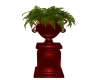 Red Pedestal Urn Planter