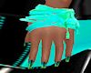 Neon teal hand wraps