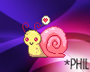 Pixels Snail&Heart*pH