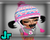 Snowman beanie pink hat