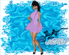 Violet Folliage Dress
