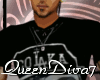 [QD7]WhtColourzTee Blk M