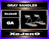 GRAY SANDLES