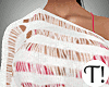 T! White Net Top Red