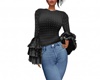 Frilly Sweater Charcoal
