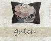 G l Floral Skull Pillow