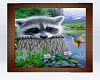 Cute Raccoon Brown frame