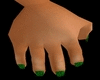 dark green glitter nails