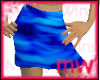 Blue wave high skirt
