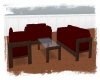 (G) Red couch set