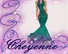 C~ Teal Lace Gown