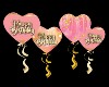 Pink .gold bday balloons