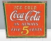 Coke 5 cents Sign