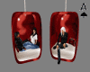 (A)Red PVC Swing Chairs