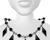 MS Silver  Onyx necklace