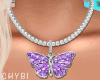 C~Purple Btrfly Necklace