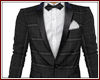 Gray Plaid Suit Bowtie