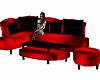 sofa red/black