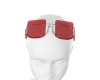silver red glasses