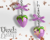 Plum Strawberry Earrings