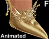 gold peacock heels ANI