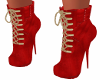 Red & Gold Half Boots