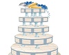 Blue&Cream Wedding Cake