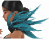 TURQ BLACK FEATHER