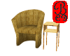 WikkerChair and table