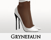 White black heels nylons