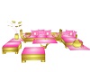 Gold/Pink Sofa With Pose