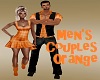 Couples Mens Top Orange