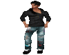 Dark jeans+patches UA