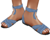 TF* Flat Blue Sandals