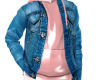 jean jacket w/sweater