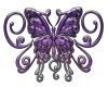 Glass Purple Butterfly