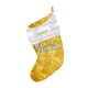 gold christmas stocking