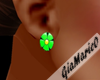 g;green Daisy earrings