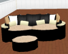 black&cream sofa