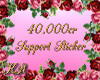 KA| 40k Support Sticker