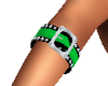 L GREEN BUCKLED ARMBAND