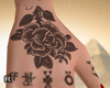 Sofia Red Nails + Tattoo