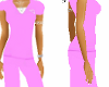 Pink nurse scrubs slim