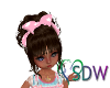 Hair Brown Pink Bow