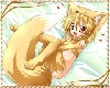 Blonde cute fox tail