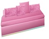 Pink leather sofa